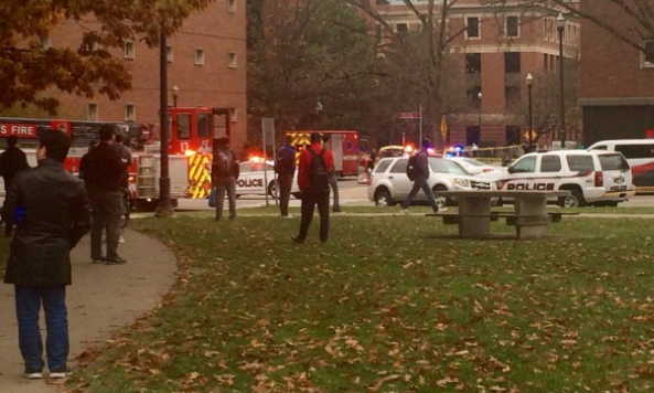 The scene at OSU after the attack. Credit to CNN. 